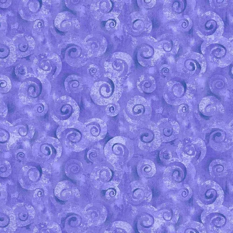 StudioE Fabrics - Spiral Storm by Lilac Bee Designs - Digital - Swirl Texture - Purple - 118" Wide Yardage