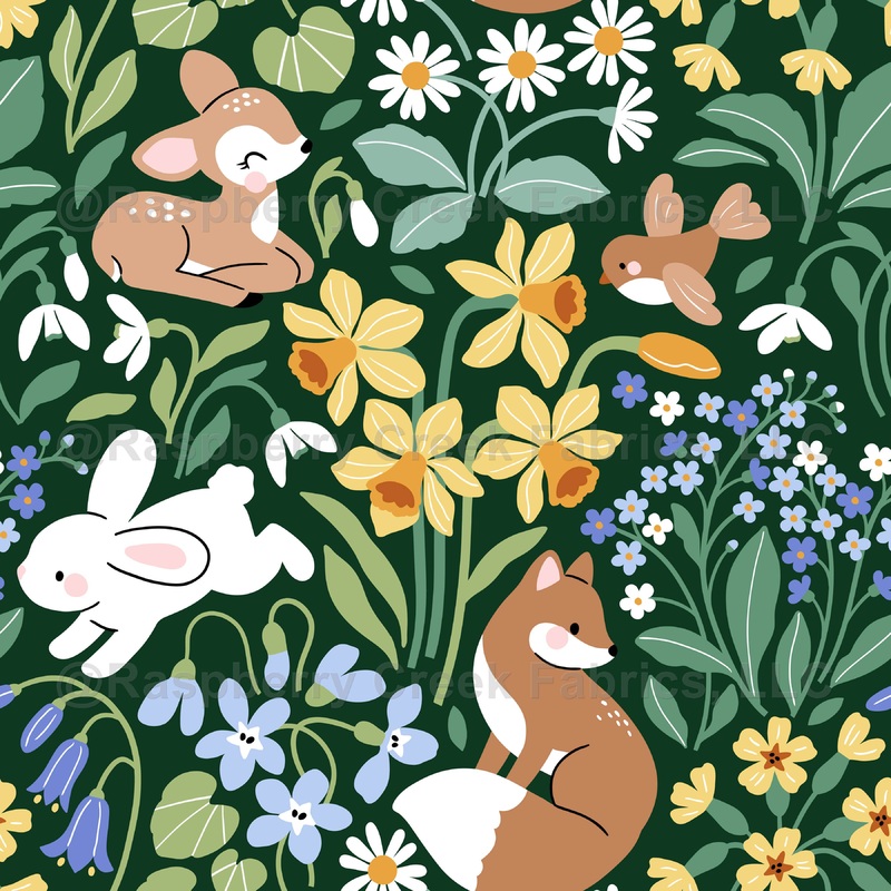 Woodland Spring / Green / MirabellePrint