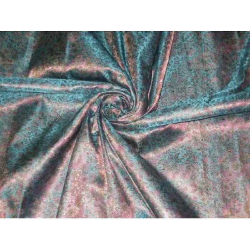 Silk Brocade~Width 44" Pink Floral design
