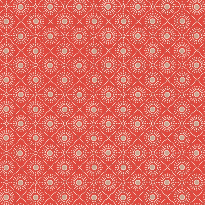 Sunburst Wallpaper Sample | Cranberry