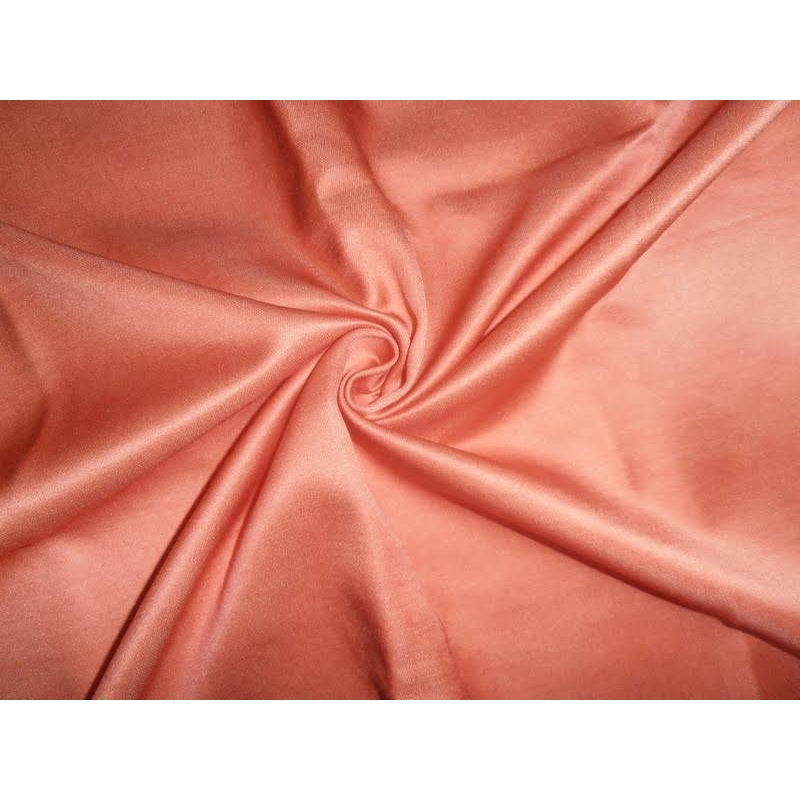 dark peach color cotton 60% silk 40% fabric- 70 momme*/137 cms wide/54"