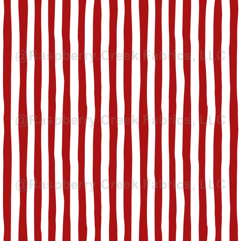 Red & White Wonky Stripes