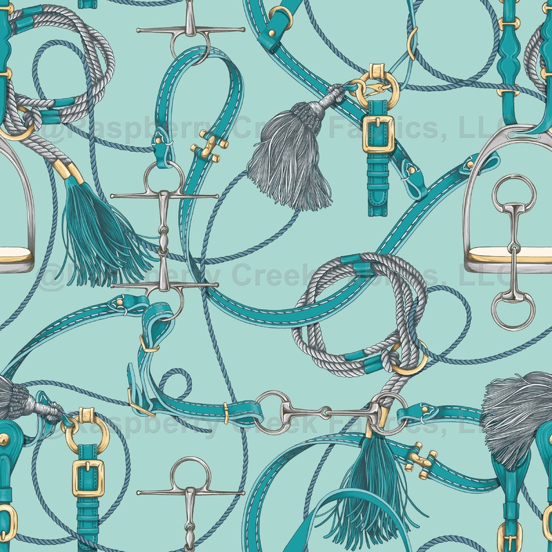 Rider Chic - Soft Greenstone with Teal Tack