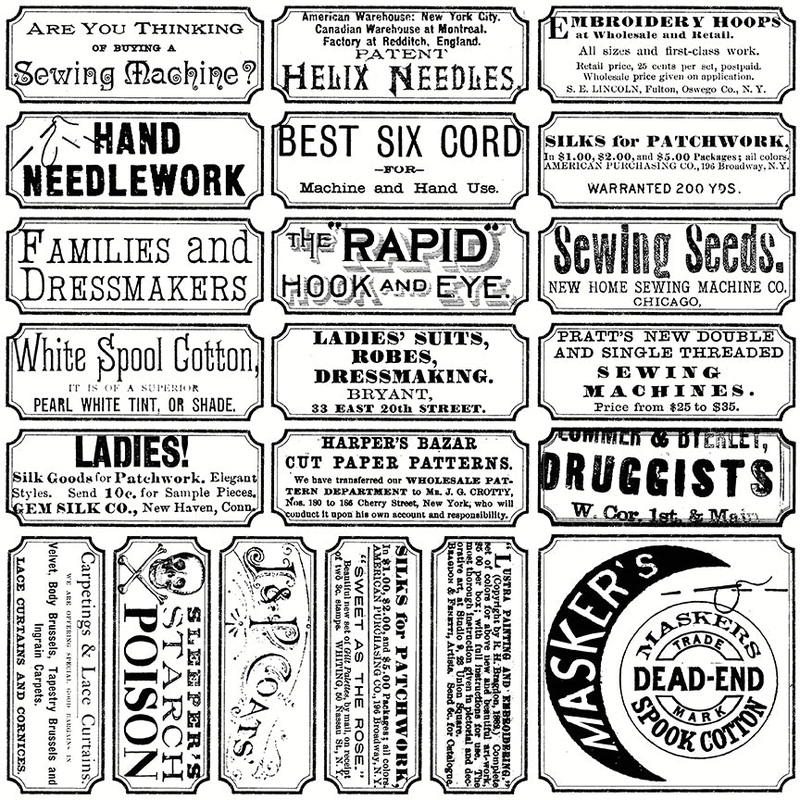Scary Scraps by J. Wecker Frisch : Scary Sew Labels White C17603-WHITE