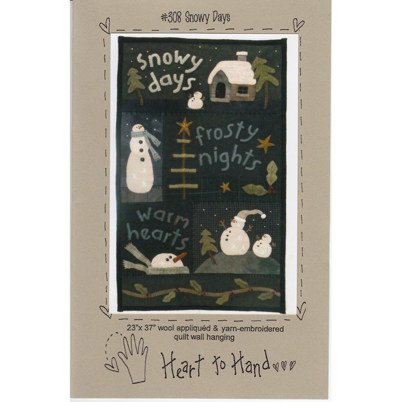 Snowy Days Wool Applique Pattern # HTH308 - Special Order