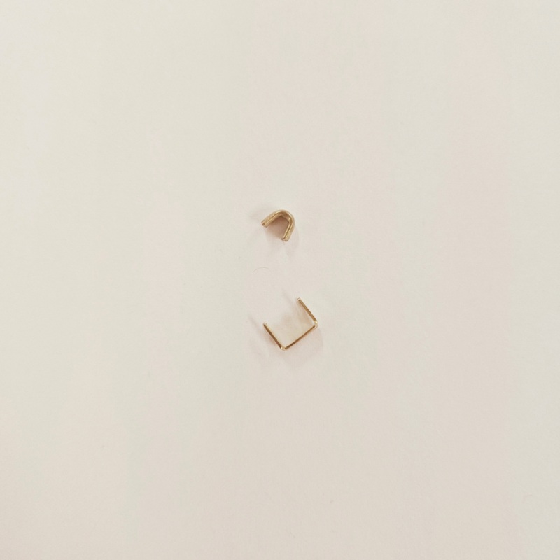 Zipper Stops Brass