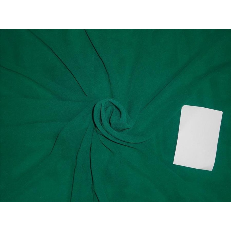 Silk georgette with lycra/spandex 44" wide~ dark green*