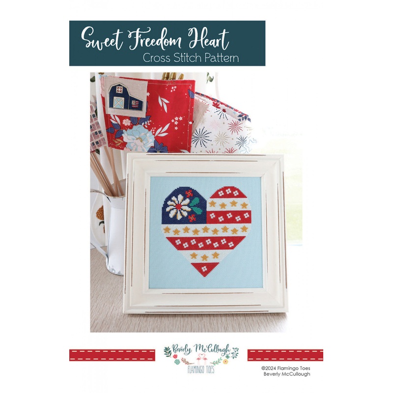 Sweet Freedom Heart Cross Stitch Pattern # FT-8467 - Special Order