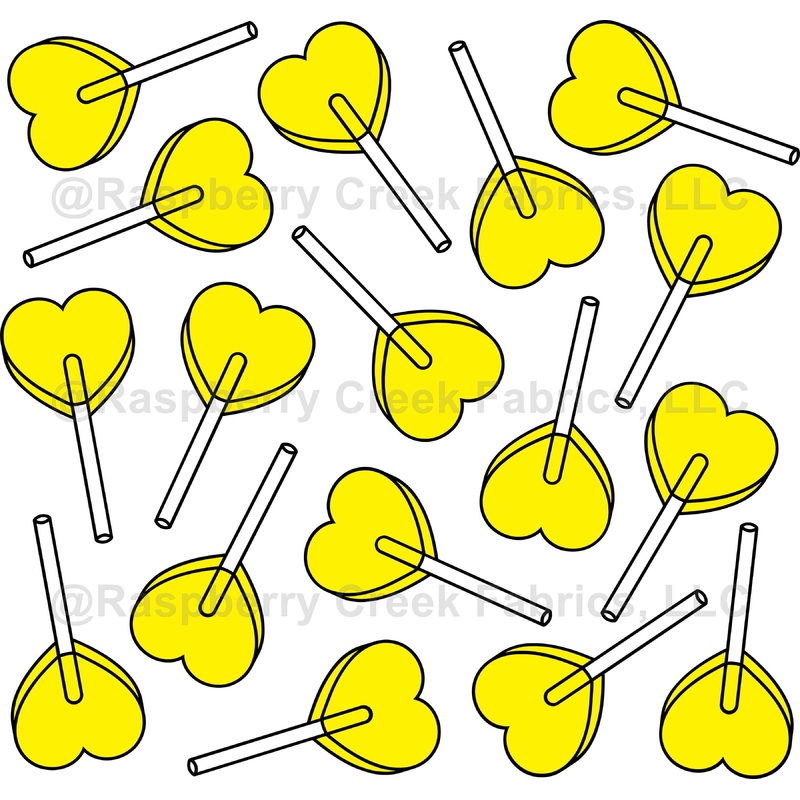 Yellow Lollipops, Heart Lollipops, Lollipop Pattern