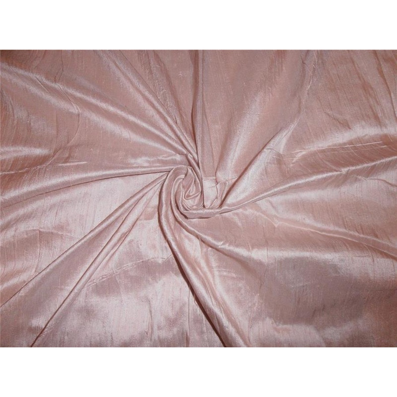 100% PURE SILK DUPION FABRIC PINK EGG SHELLcolour 54" wideWITH SLUBS*