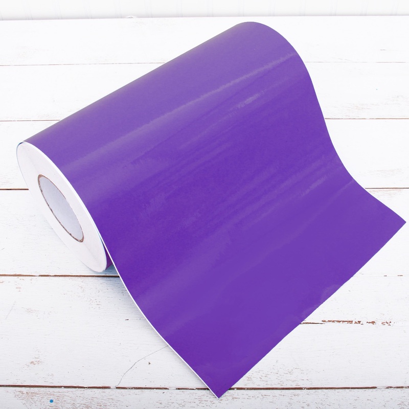 Permanent Vinyl Adhesive Purple - Huge Roll - 12" Wide X 55 Yd Roll