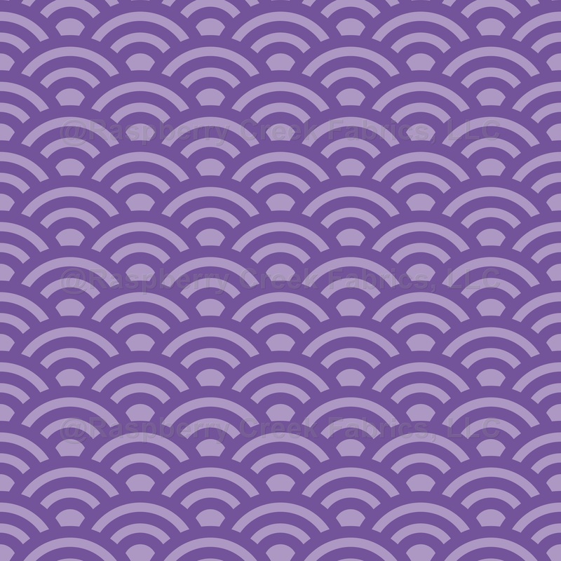 Seigaiha, Waves, Traditional Japanese Pattern, Lilac and Pink