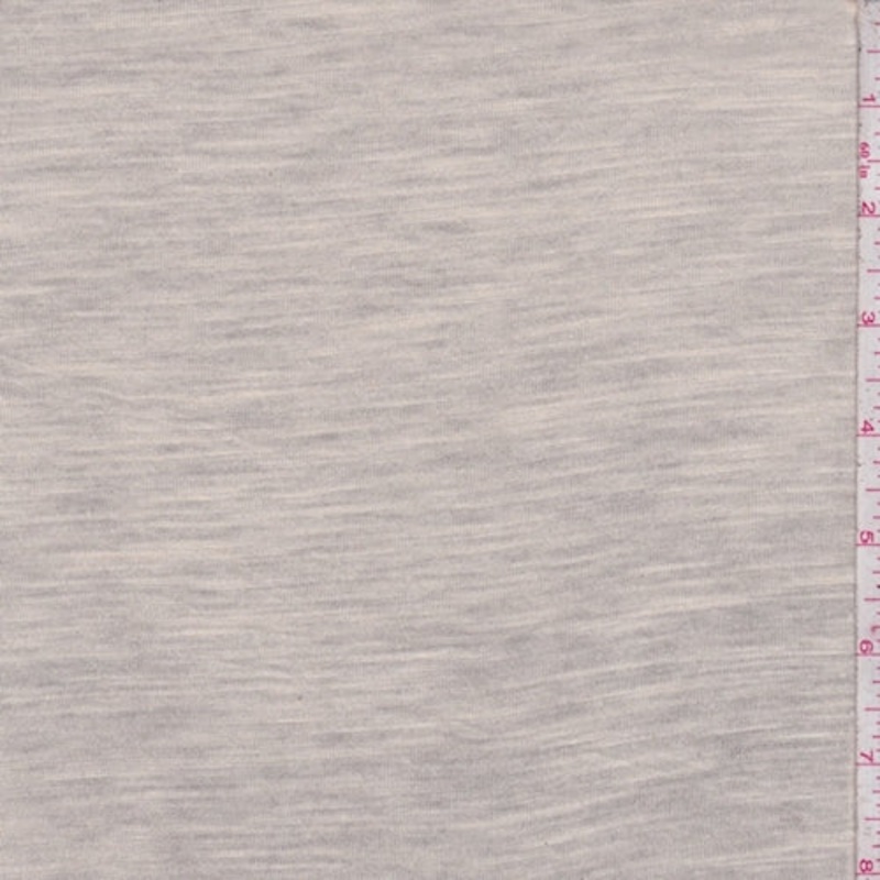 Sunny Beige Slubbed T-Shirt Knit Fabric