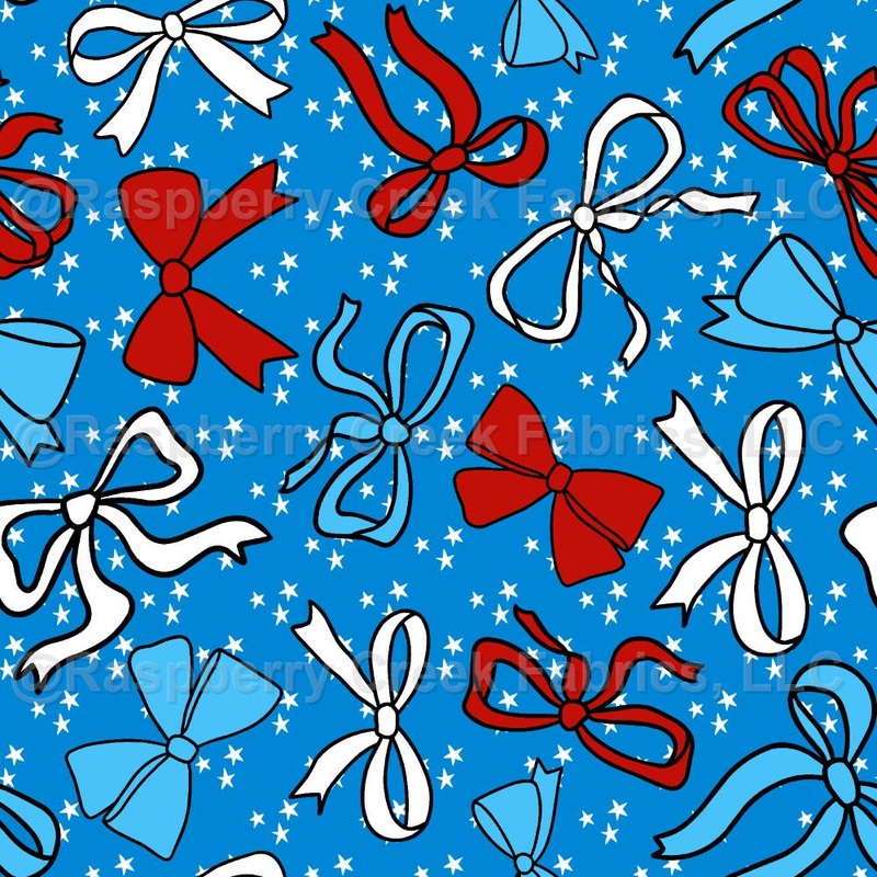 Patriotic Coquette Bows Red White Blue