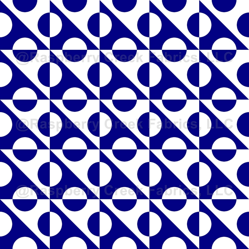 Pattern Of Circles, Pattern Of Squares, Dotted Pattern, Navy Blue and White