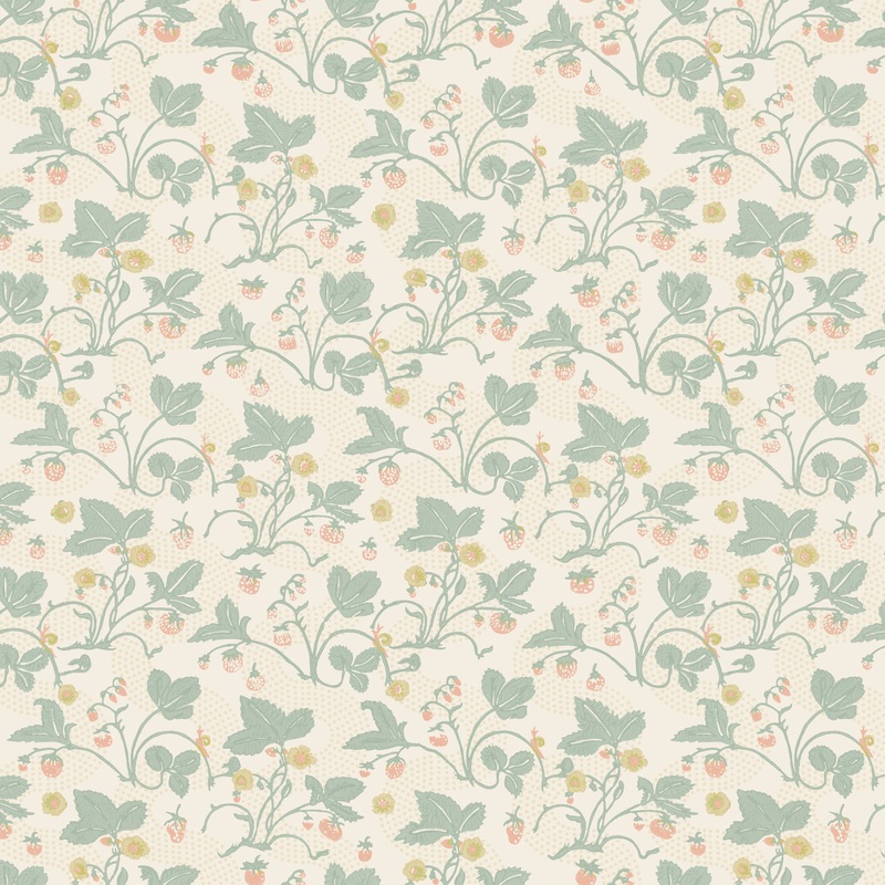 Strawberries Wallpaper | Sage