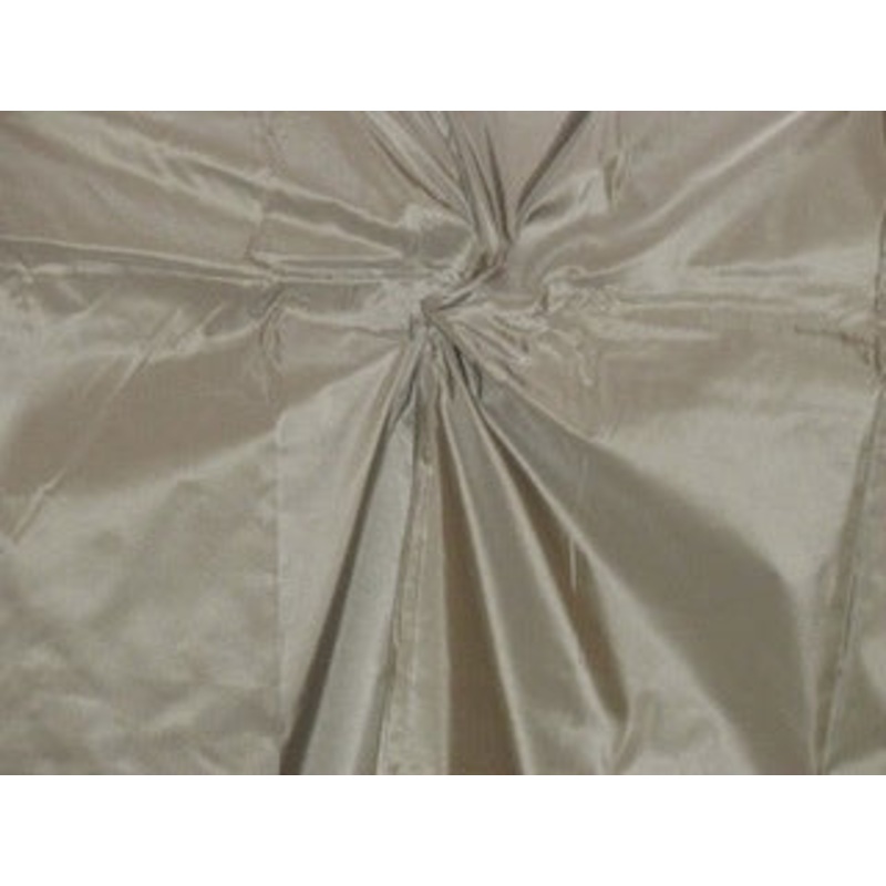 100% Pure SILK TAFFETA FABRIC Khakhi/Olive color