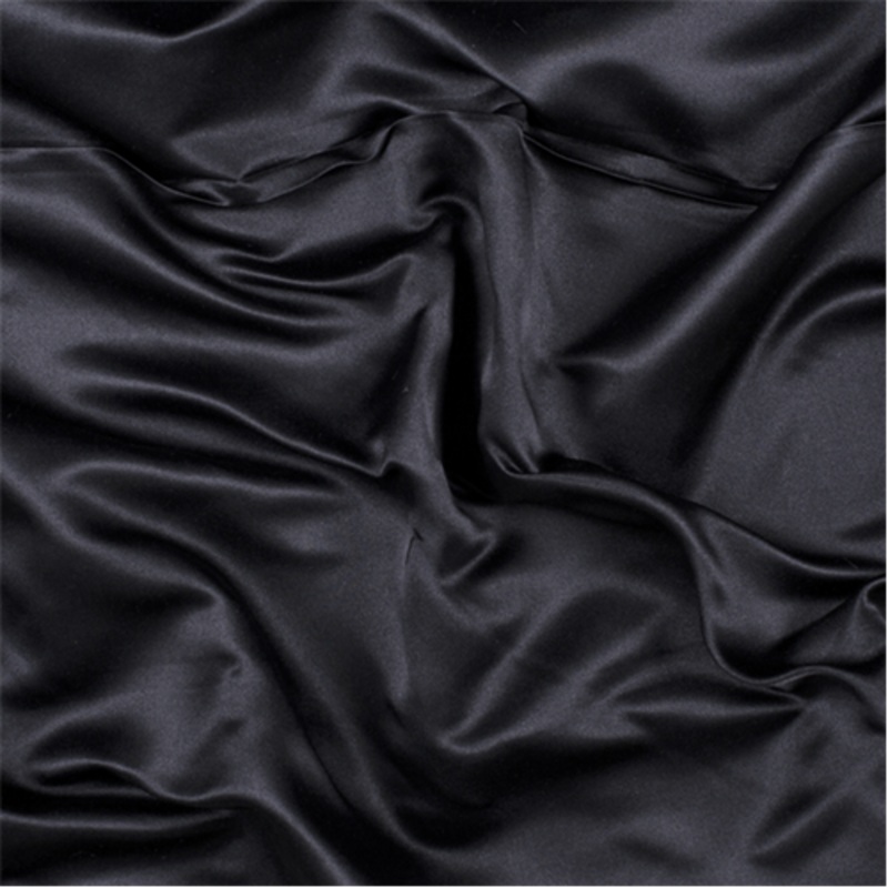 4 YD PC-Runway Silks Black Silk Duchess Satin Fabric - Reorderable