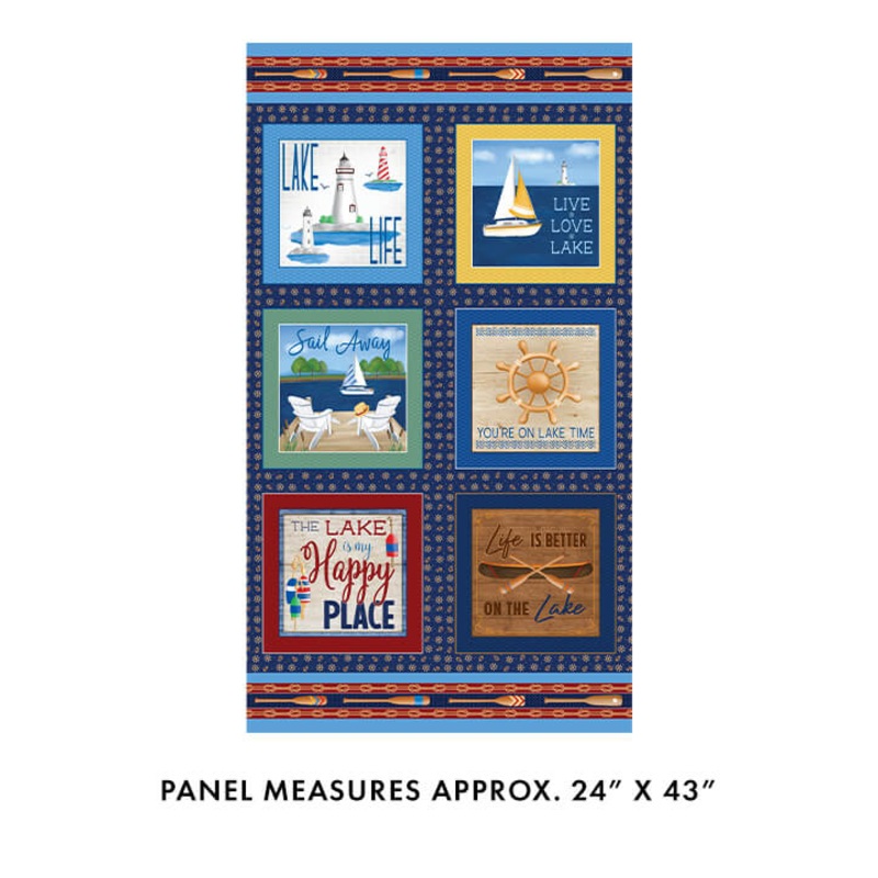 Sail Away - Navy Panel (24" x 43")