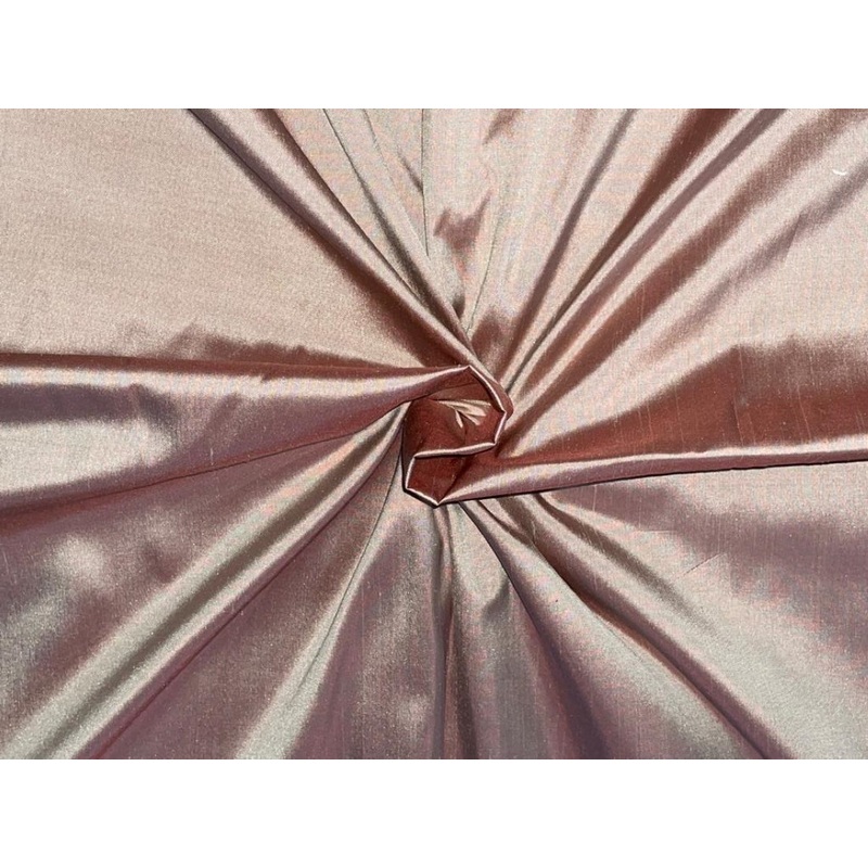 SILK Dupioni DUSTY SALMON FABRIC 54 inches wide