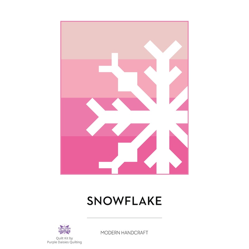Snowflake by Modern handcraft Pink 4-color Quilt Kit