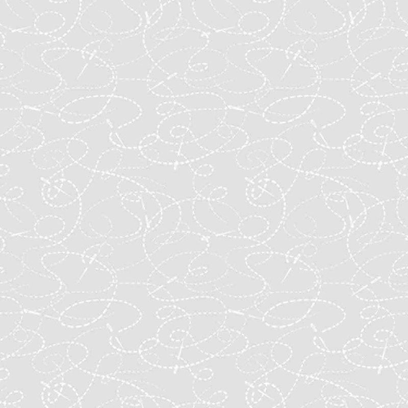Studio E. Fabrics - Needle & Thread - 108" Wide Yardage - 2 Yard Cut - Grey
