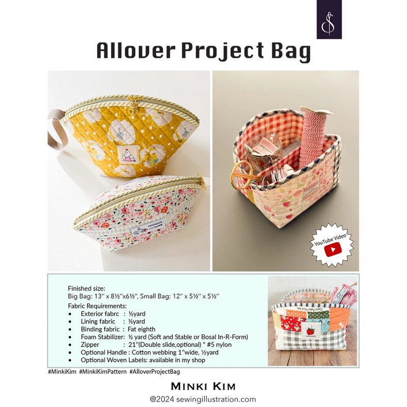 Allover Project Bag Pattern - SI-BP7 - Pattern - Sku: 72229