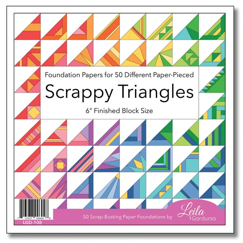 Scrappy Triangle Foundation Paper-Piecing Pad by Leila Gardunia Designs - 6in Finished