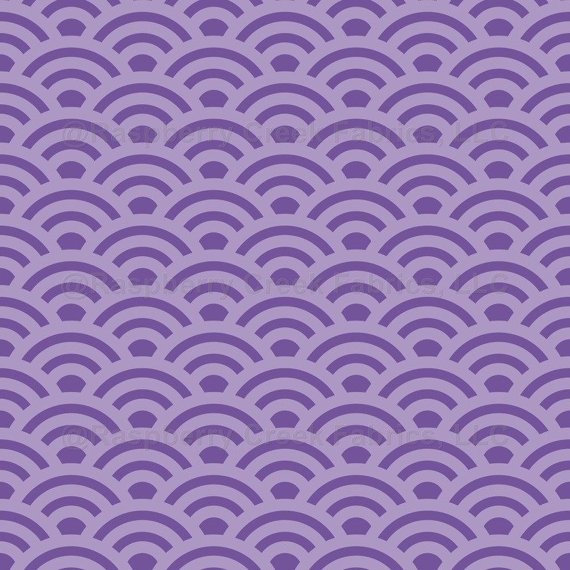 Seigaiha, Waves, Traditional Japanese Pattern, Pink and Lilac
