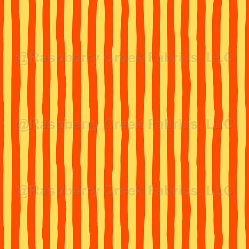 Yellow & Orange Wonky Stripes