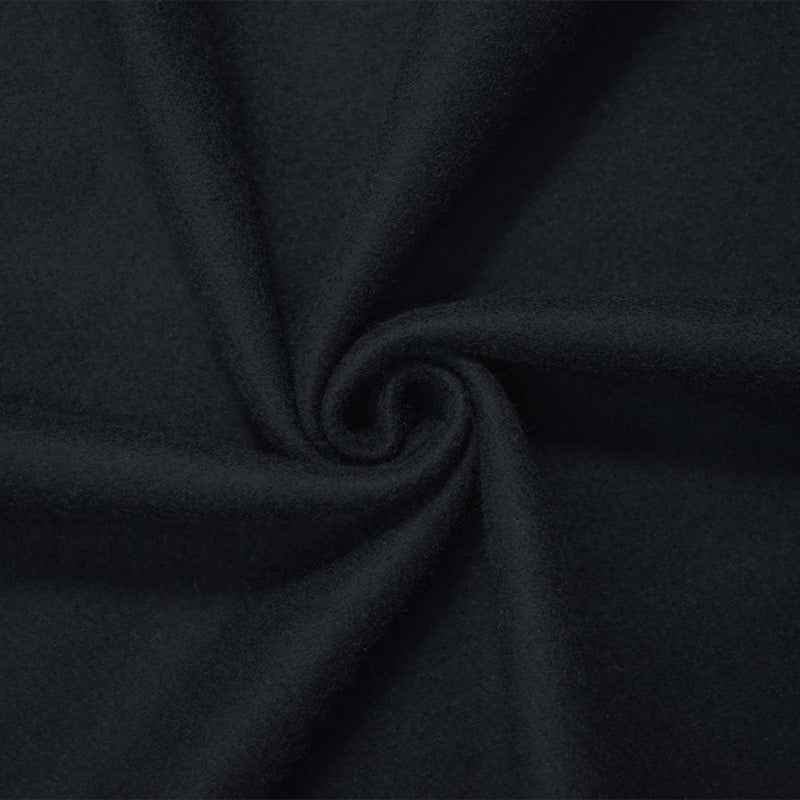 6 YD PC- Deep Blue Melton Wool Solid Double Woven Coating Fabric