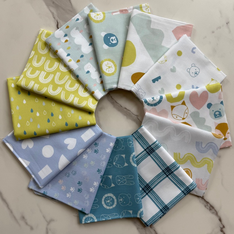 Shape Friends by Ampersand Design Studio : Flat Fat Stack 12 piece Fat Quarter Bundle
