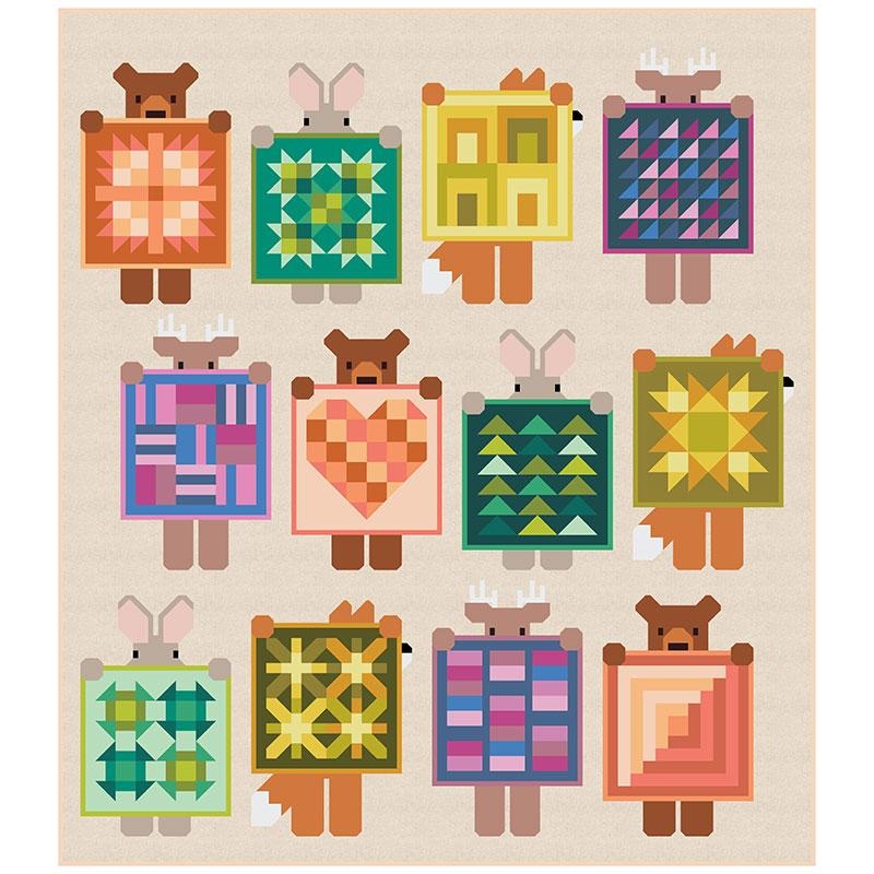 Show & Tell by Elizabeth Hartman Boxed Quilt Kit featuring Bella Solids