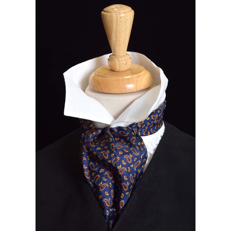 Silk Cravats (CR569) Burgundy Paisley 01