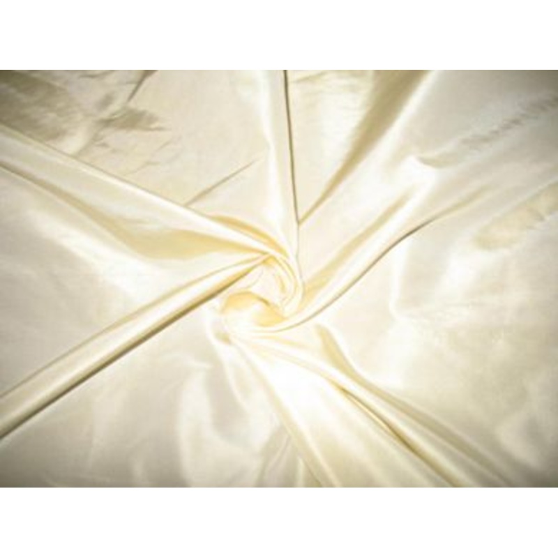 Silk taffeta fabric light ivory 54 inch wide
