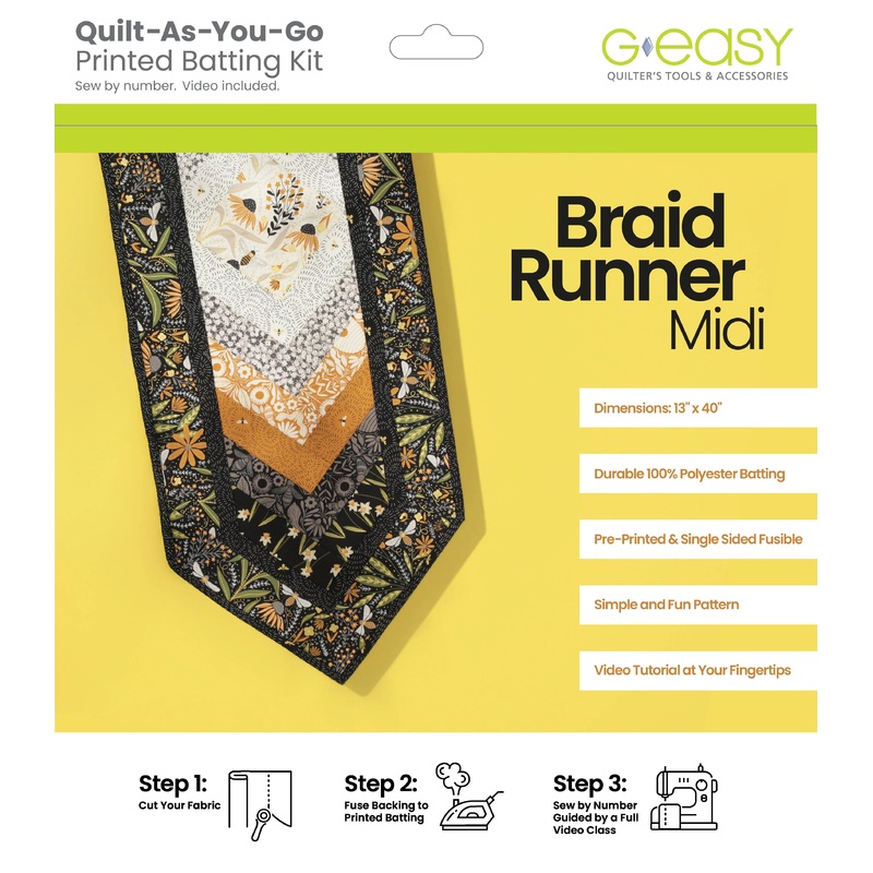 Quilt-As-You-Go Batting Kit - Braid Runner Midi