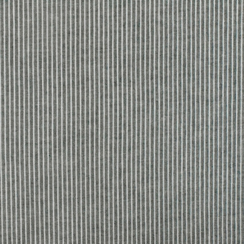 Vintage Navy-White Stripe Stretch Cotton Chambray Woven Fabric