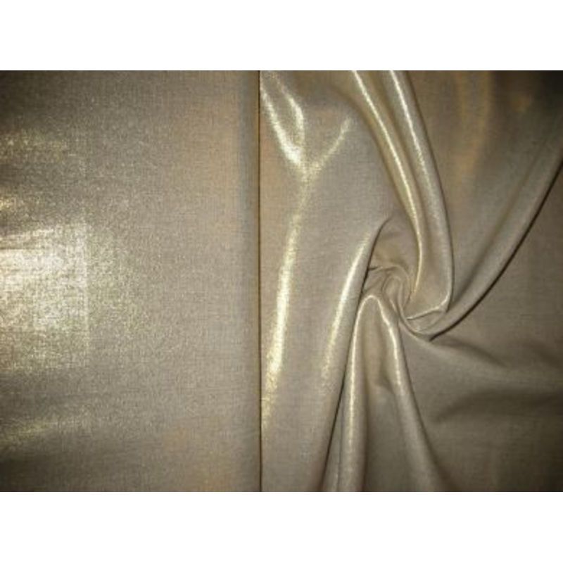 Superb Quality Linen fabric 58" Wide Sand Gold colour Foil print
