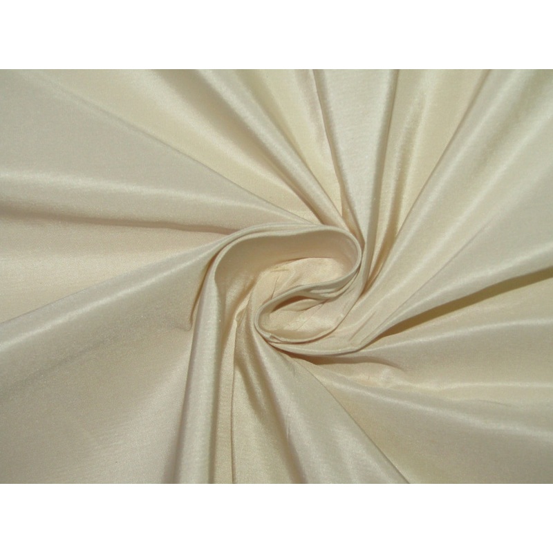 100% Pure SILK TAFFETA FABRIC Off White Cream color 54" wide TAF169