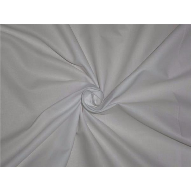 WHITE POLYESTER COTTON FABRIC 58" WIDE