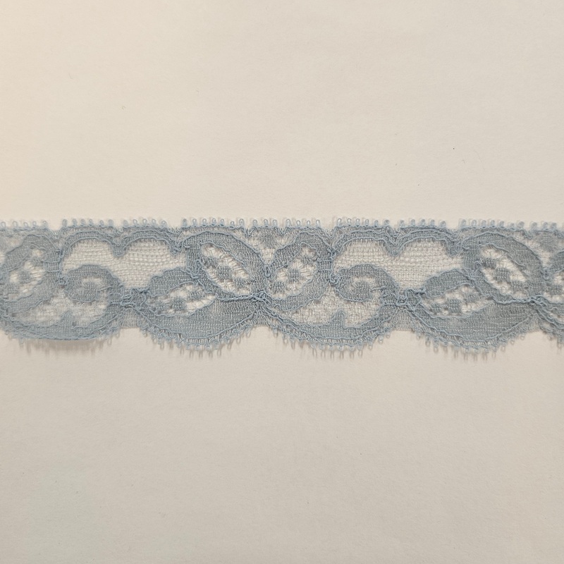 1" Lace Trim Light Blue