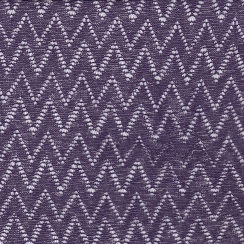 Purple Chevron Pointelle Knit Fabric