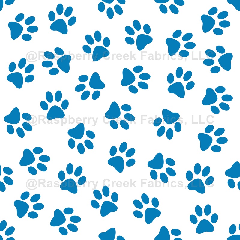 Pattern Of Paws, Dog Paws, Cat Paws, Blue Paws