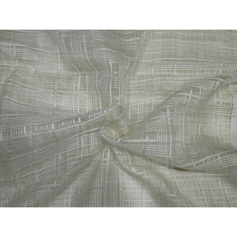 silk organza plaids fabric 44"