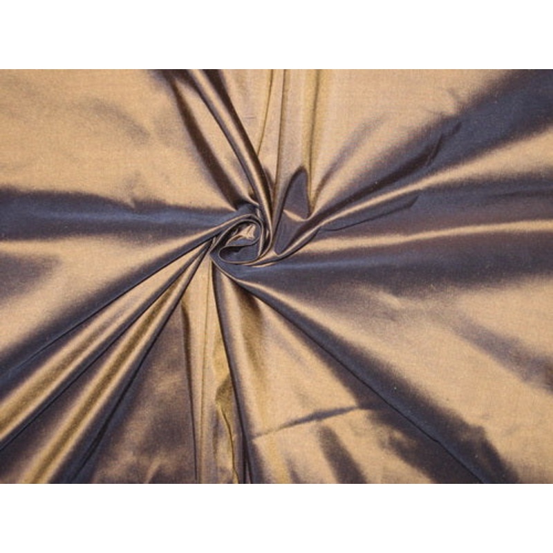 100% Pure SILK TAFFETA FABRIC Gold with Ink Blue Shot TAF81 54" wide