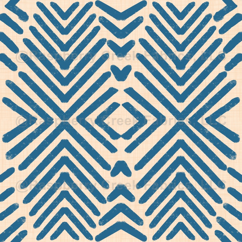 Retro Tribal Arrows Mid Century Modern Geometric Blue Wallpaper