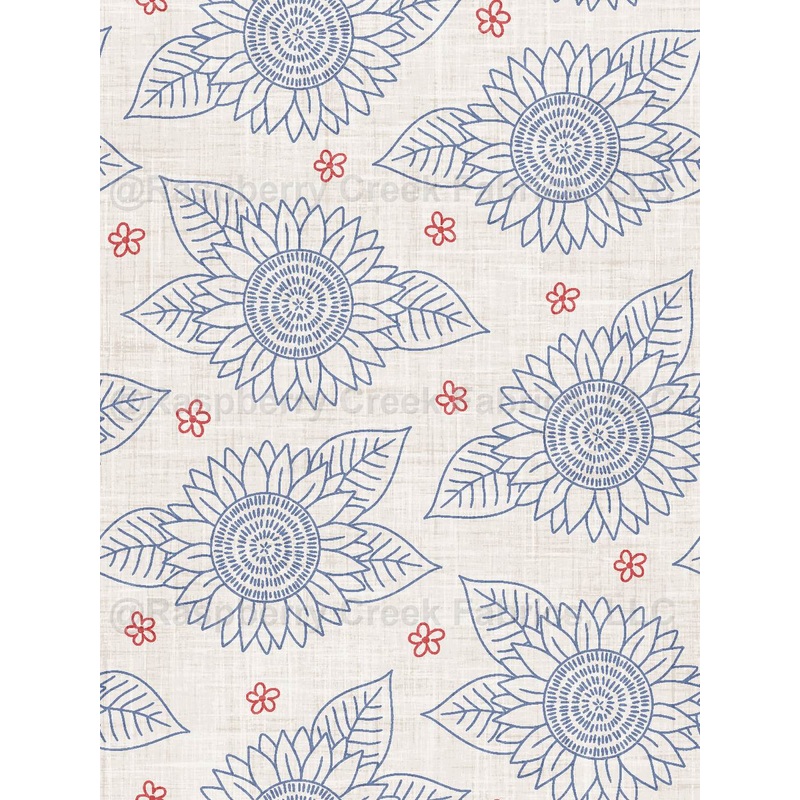 Yankee Doodle Sunflower Sketch Multi