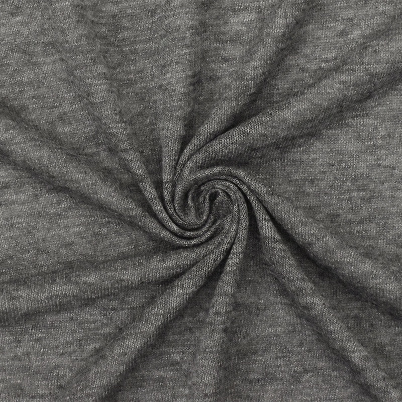 1 YD PC-Heather Shadow Gray-White Stretch Rayon Jersey Knit Fabric