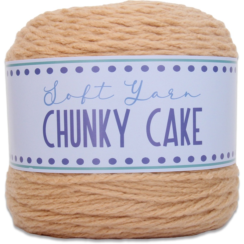 Chunky Yarn Big Cake - Beige, 300g (316 Yards) Thick Super Bulky #6
