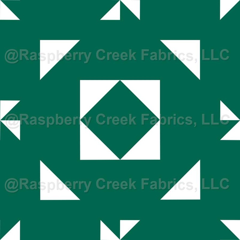 Quilt Squares in Green and White